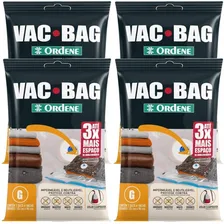 Kit 4 Sacos A Vácuo Organizador Edredom Vac Bag Grande 55x90 Foto  mini 1