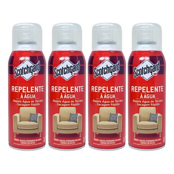 Kit 4 Scotchgard 3m Protetor Sofá Spray Impermeabilizante Foto 1