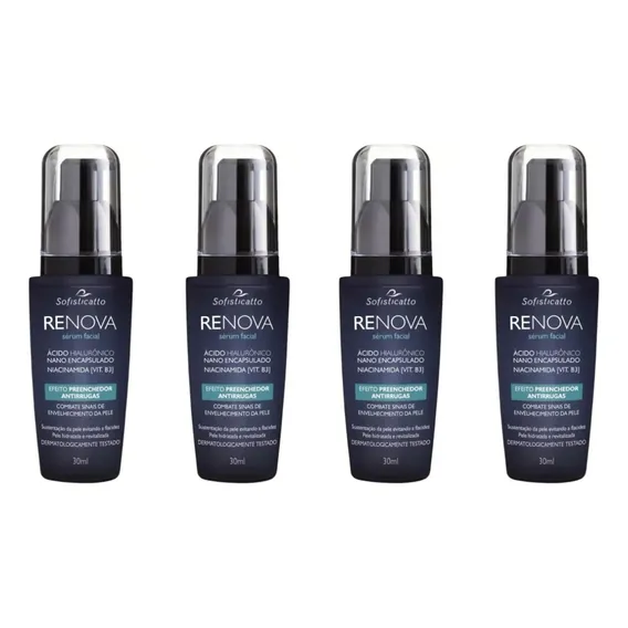 Kit 4 Serum Facial Anti Rugas Linha Expressão Rejuvescene Foto 1