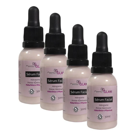 Kit 4 Serum Facial Hidratante Anti Rugas Acido Hialuronico Foto 1