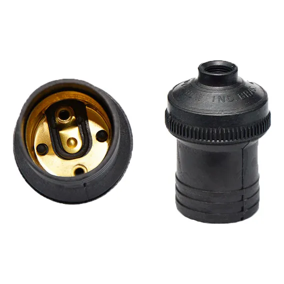 Kit 4 Soquete Para Lâmpada Sem Chave Com Borne Preto - Cerge Foto 1