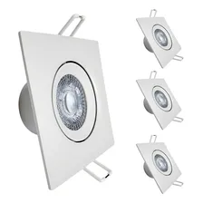 Kit 4 Spot Led Embutir 12w Quadrado 3000k Amarelo Avant Estrutura Branco-quente 110v/220v Foto  mini 1