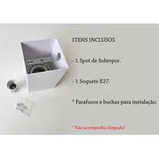 Kit 4 Spot Sobrepor Direcionavel Branco Quadrado Par20 Zan93 Foto mini 3