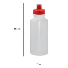 Kit 4 Squeezes 550ml Tampa Fibra Madeira Vermelho Foto mini 2