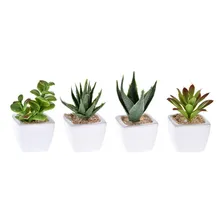 Kit 4 Suculentas Artificiais Decorativas Sortidas Decoração Foto  mini 1