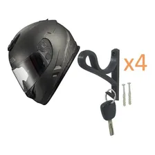Kit 4 Suportes De Parede Para Capacetes Com Gancho Foto mini  2