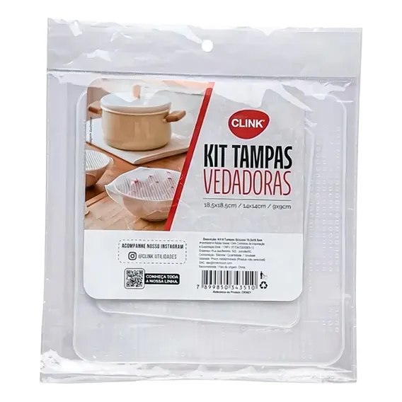 Kit 4 Tampas Vedadoras De Silicone Flexível Multiuso Foto 1