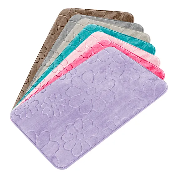 Kit 4 Tapetes Banheiro Super Soft Margarida 60cm X 40cm Foto 1