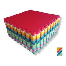 Kit 4 Tapetes Tatames Coloridos Eva 50 X 50 X 2cm Com Borda Foto mini 2