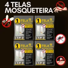 Kit 4 Telas Mosquiteiras Para Janelas Anti-inseto Mosquito Contra Pernilongos 130x150 Anti Mosquito Da Dengue Cor Branco Atmas Foto mini  2
