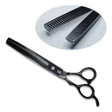 Kit 4 Tesouras Pet Tosa Profissional + Pinça & Pente Black Foto mini 3