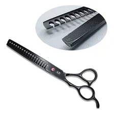 Kit 4 Tesouras Pet Tosa Profissional + Pinça & Pente Black Foto mini 2