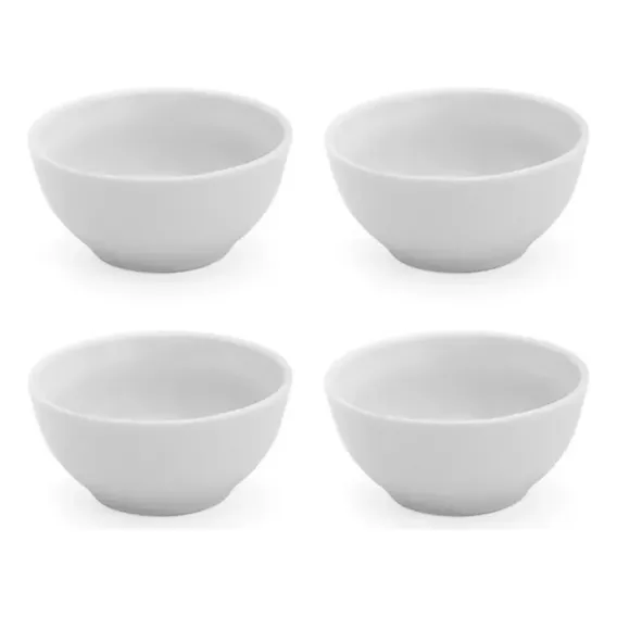 Kit 4 Tigelas Bowl Cumbuca Porcelana Branca 500ml Caldo,açaí Foto 1