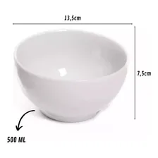Kit 4 Tigelas Bowl Cumbuca Porcelana Branca 500ml Caldo,açaí Foto mini 4