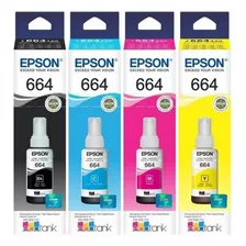 Kit 4 Tinta Epson 664 Impressoras L365 L375 L395 L380 L220 Tinta Mix Foto mini 3