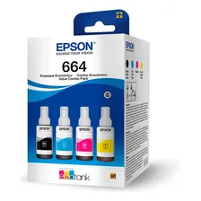 Kit 4 Tintas Epson 664 L110 L120 L200 L210 L220 L350 L355 Foto  mini 1