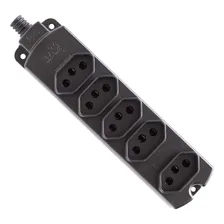 Kit 4 Tomada Barra 5 Posições Régua Extensão 20a Margirius Cor Preto Foto mini 4