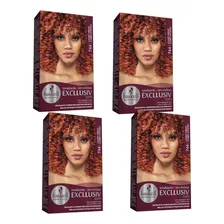 Kit 4 Tonalizante Haskell 744 Louro Medio Cobre Intenso Foto mini 1