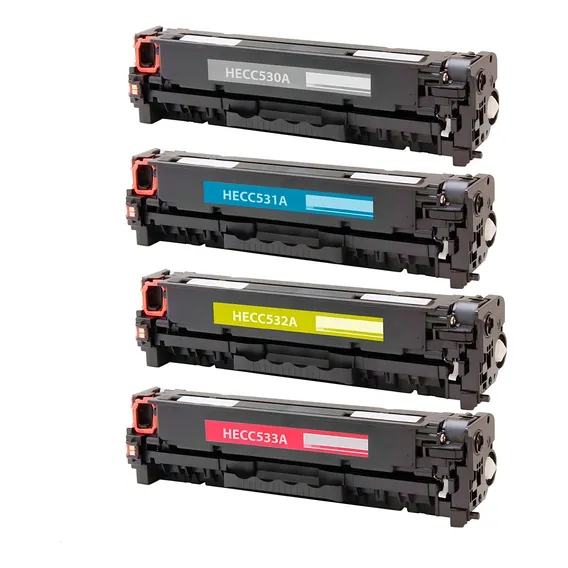 Kit 4 Toner CompatÃvel 530a 531a 532a 533a Cp2025 Cm2320 800g Foto 1