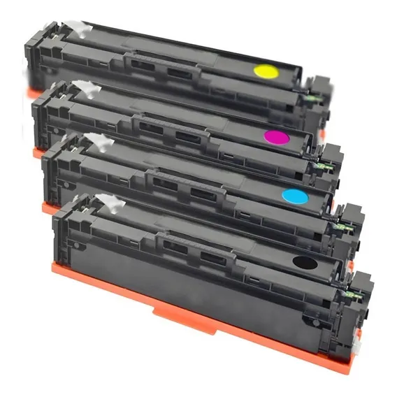 Kit 4 Toner Compativel com HP Cb540 Cb541 Cb542 Cb543 Genéricos 125a Cm1312 Cp1215 Cp1515 Cp1518ni Cores Cor Preto Ciano Amarelo e Magenta Foto 1