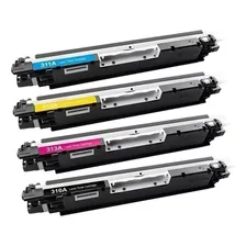 Kit 4 Toners Laserjet Cp1025 M175 Ce310 311 312 313 126a CompatÃvel CP1025 cor Negro Cian Amarillo Magenta Foto mini 1