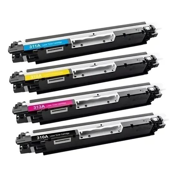 Kit 4 Toners Laserjet Cp1025 M175 Ce310 311 312 313 126a CompatÃvel CP1025 cor Negro Cian Amarillo Magenta Foto 1