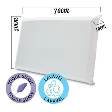 Kit 4 Travesseiro Espuma Ortopédico Firme 50x70x10cm Foto mini 3