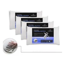Kit 4 Travesseiro Nasa Antialérgico Super Macio Admirare Cor Branco Foto  mini 1
