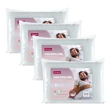 Kit 4 Travesseiros Viscopillow Alto Espuma Viscoelástica Nasa Orthocrin Foto mini 3