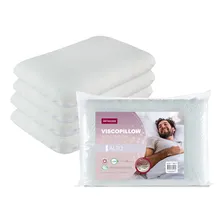 Kit 4 Travesseiros Viscopillow Alto Espuma Viscoelástica Nasa Orthocrin Foto mini 1