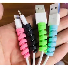 Kit 4 Un Protetor Para Cabo Usb Fio Carregador Fone Ouvido Cor Colorido Foto mini 4