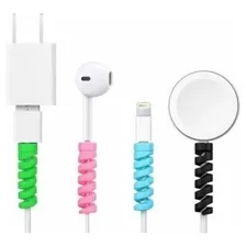 Kit 4 Un Protetor Para Cabo Usb Fio Carregador Fone Ouvido Cor Colorido Foto mini 1