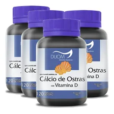 Kit 4 Und Cálcio De Ostras Com Vit D 120cps 750mg Duom Foto mini 1
