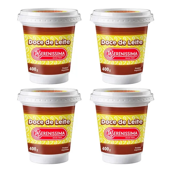 Kit 4 Unidades Doce De Leite La Serenissima 400g Foto 1