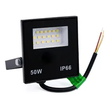 Kit 4 Unidades Refletor Led 50w Holofote Bivolt Branco Frio Carcaça Preto Luz Branco-frio 110v/220v (bivolt) Foto mini 2