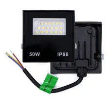 Kit 4 Unidades Refletor Led 50w Holofote Branco Frio Carcaça Preto Luz Branco-frio Foto mini  2
