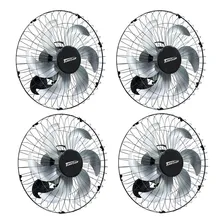 Kit 4 Ventilador Parede 50cm 200w Industrial 6pás Preto 110v Foto mini 1
