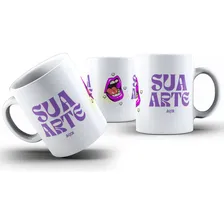 Kit 4 Xicara Caneca Porcelana Personalizada Sua Arte 325ml Foto  mini 1
