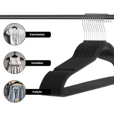 Kit 40 Cabide Infantil Veludo Cabide Infantil aveludado Slim Antideslizante Ultra Fino Kontuz Cor Preto Foto mini 4