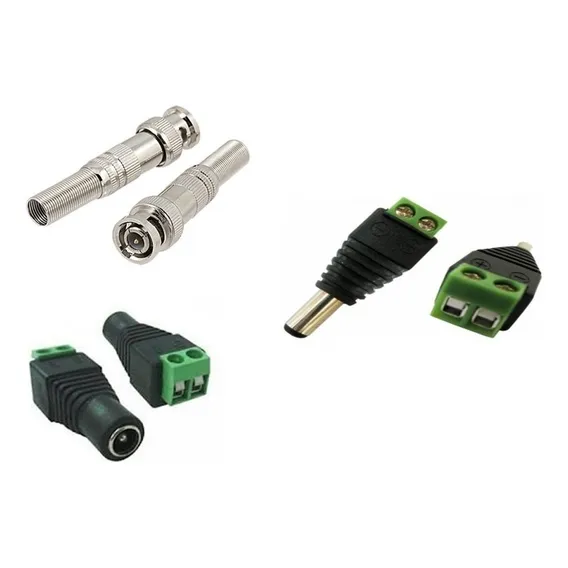 Kit 40 Conectores Bnc Mola + 20 P4 Macho +20 P4 Fêmea C80 Foto 1