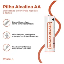 Kit 40 Pilhas Alcalina Aa Lr6 10 Cartelas Black+decker Foto mini 3