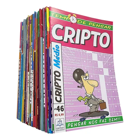 Kit 40 Revistas Passatempos Cripto Critpton Criptograma 34p Foto 1