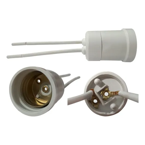 Kit 40 Soquete E27 Branco Para Lâmpada Bulbo Rabicho 2a 250v Foto 1