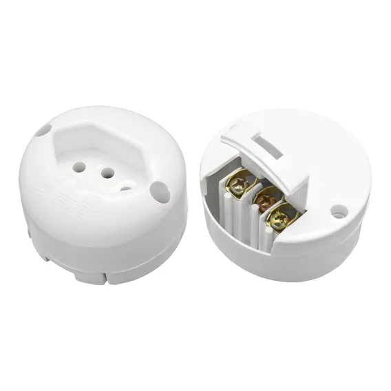 Kit 40 Tomada Externa Redonda Branco 2p+t 250v 10a Inmetro Foto 1