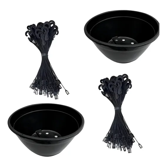 Kit 40 Vasos Cuia 21+40 Alça Haste P/ Pendurar Vasos Plantas Foto 1