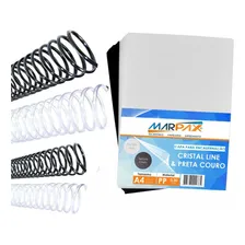 Kit 400 Capas Para Encadernação A4 + 400 Espirais 7, 9mm Foto mini 1