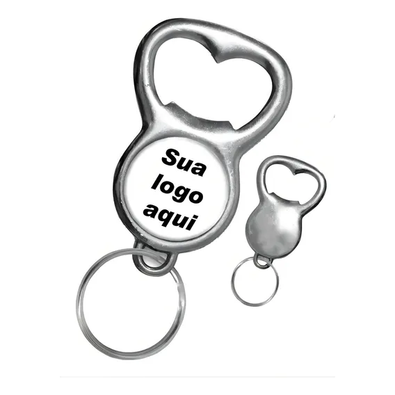Kit 400 Chaveiro Personalizado Abridor Garrafa Redondo Cor Preto Foto 1