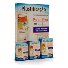 Kit 400 Plástico Para Plastificação Crachá + Cpf + Rg + A4 Foto mini 1