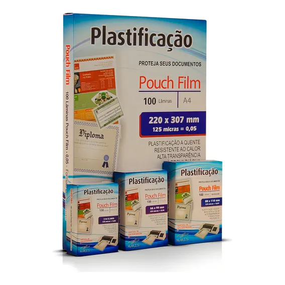 Kit 400 Plástico Para Plastificação Crachá + Cpf + Rg + A4 Foto 1