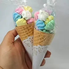 Kit 40un Casquinha Sorvete Cone Trufado Biscoito Doce Marvi Foto mini  3